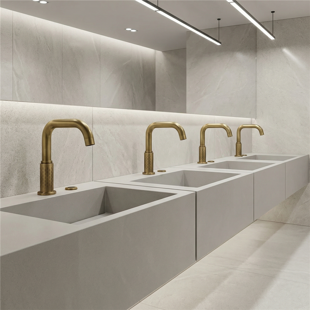 Commercial restroom faucet cut sheets specifications and commissioning notes for project planning
