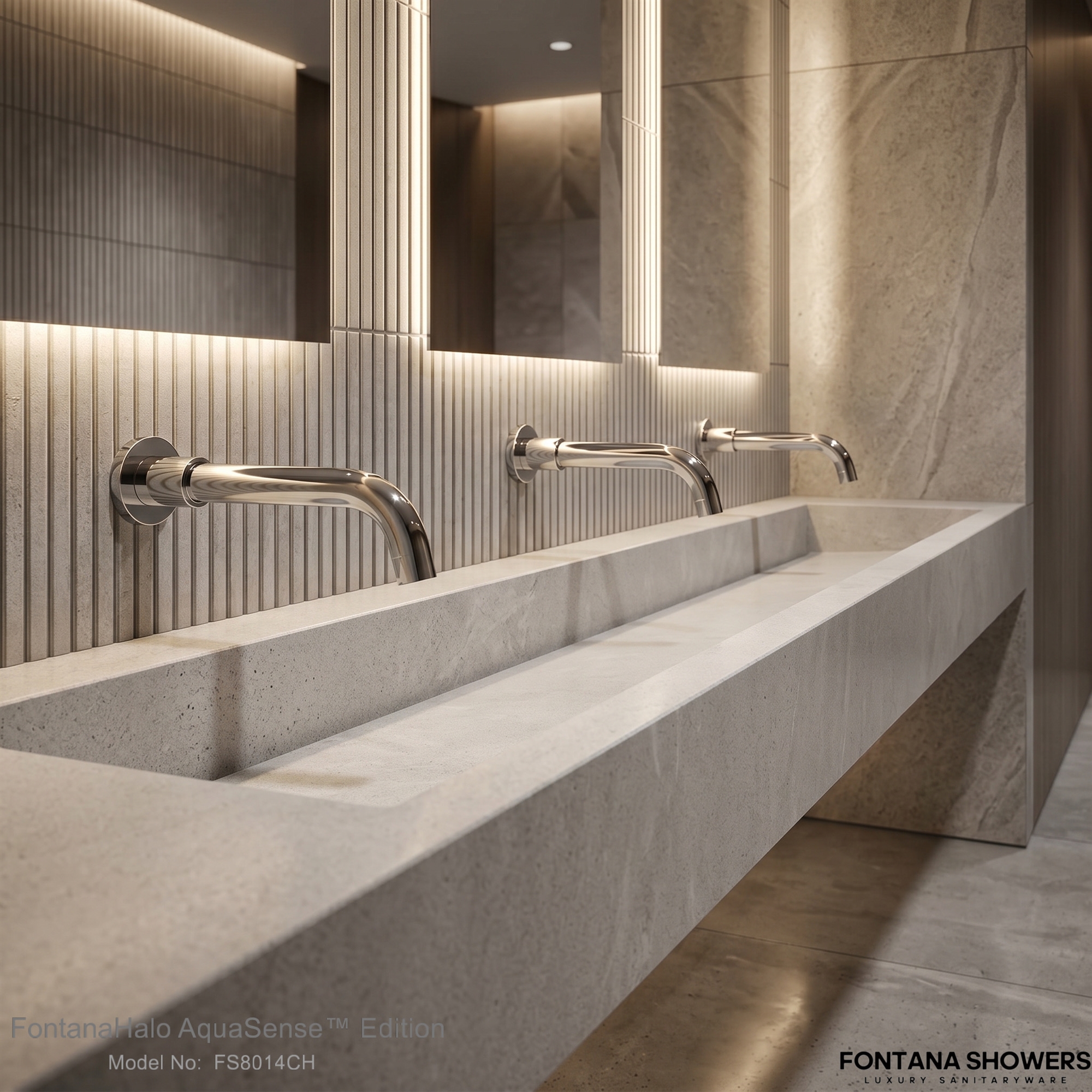 Commercial restroom cleaner wiping a touchless faucet near the sensor and outlet area