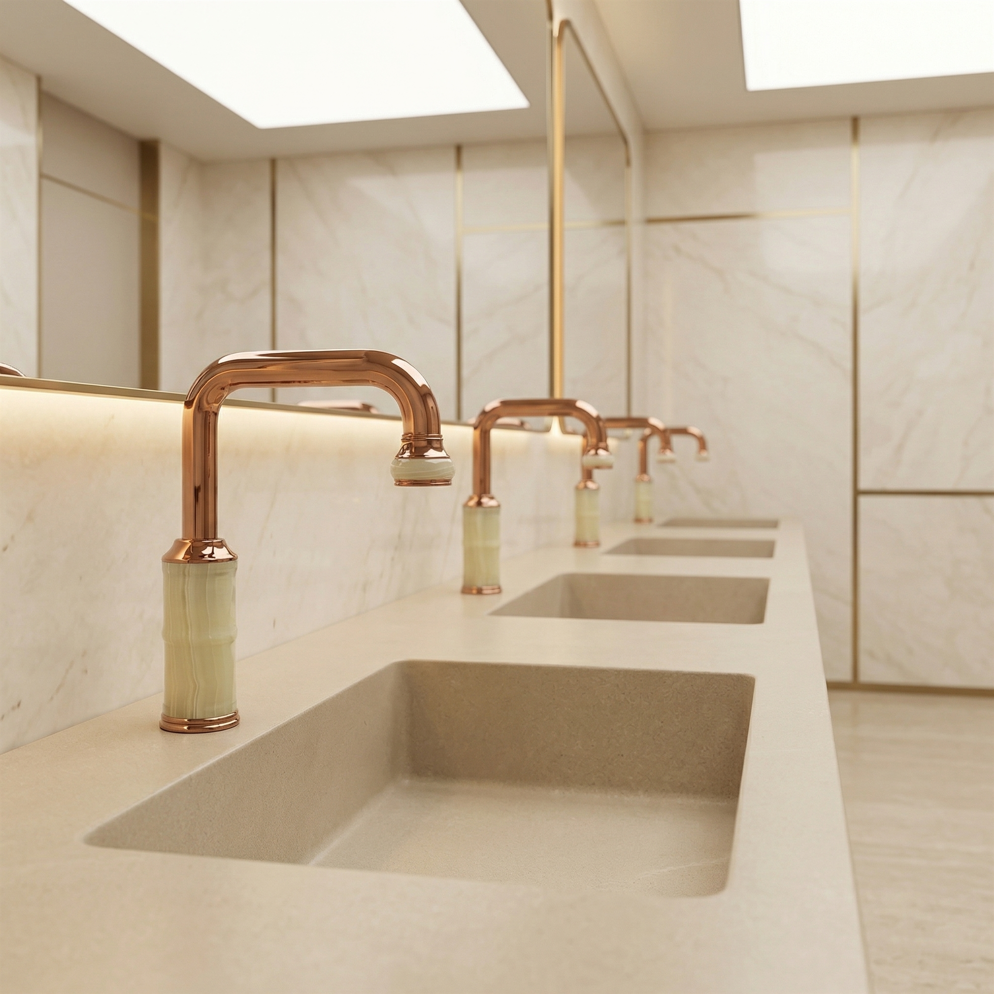 Electronic sensor faucet designed for hands-free commercial lavatories
