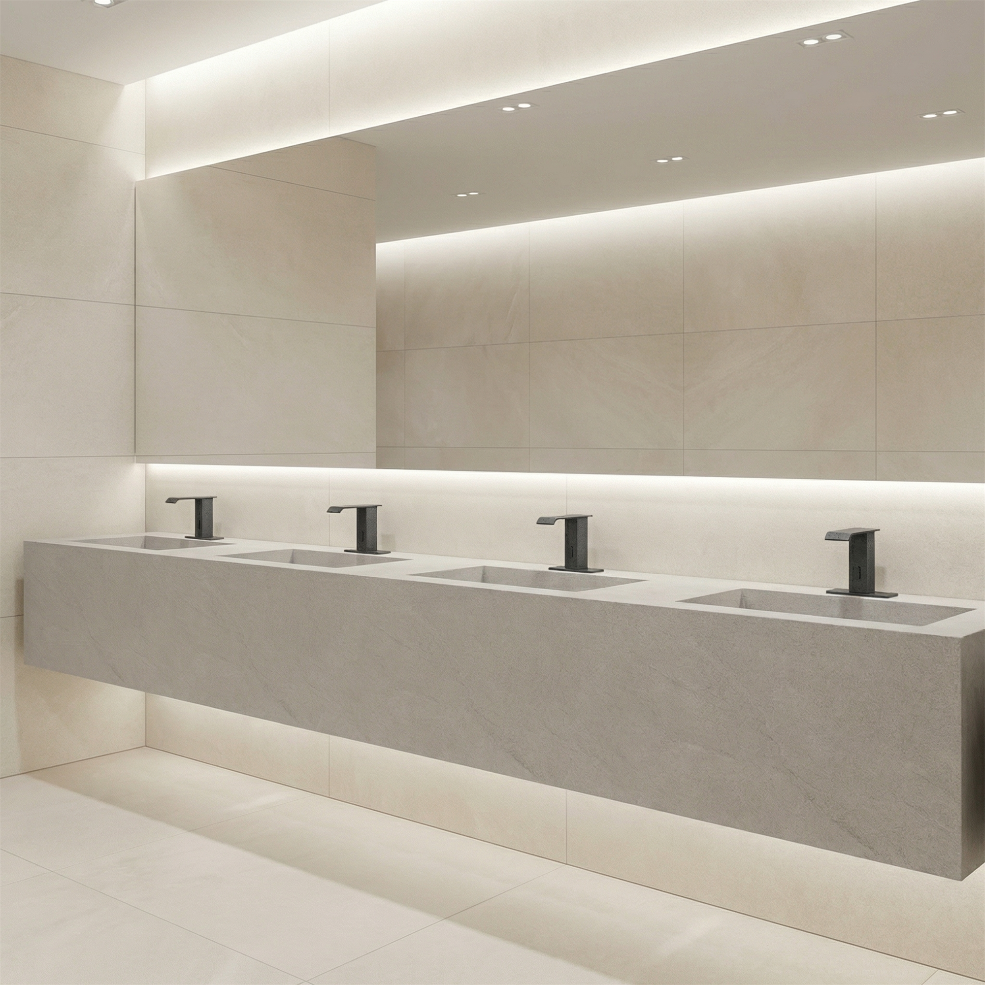 Chrome automatic sensor faucet for commercial bathroom applications